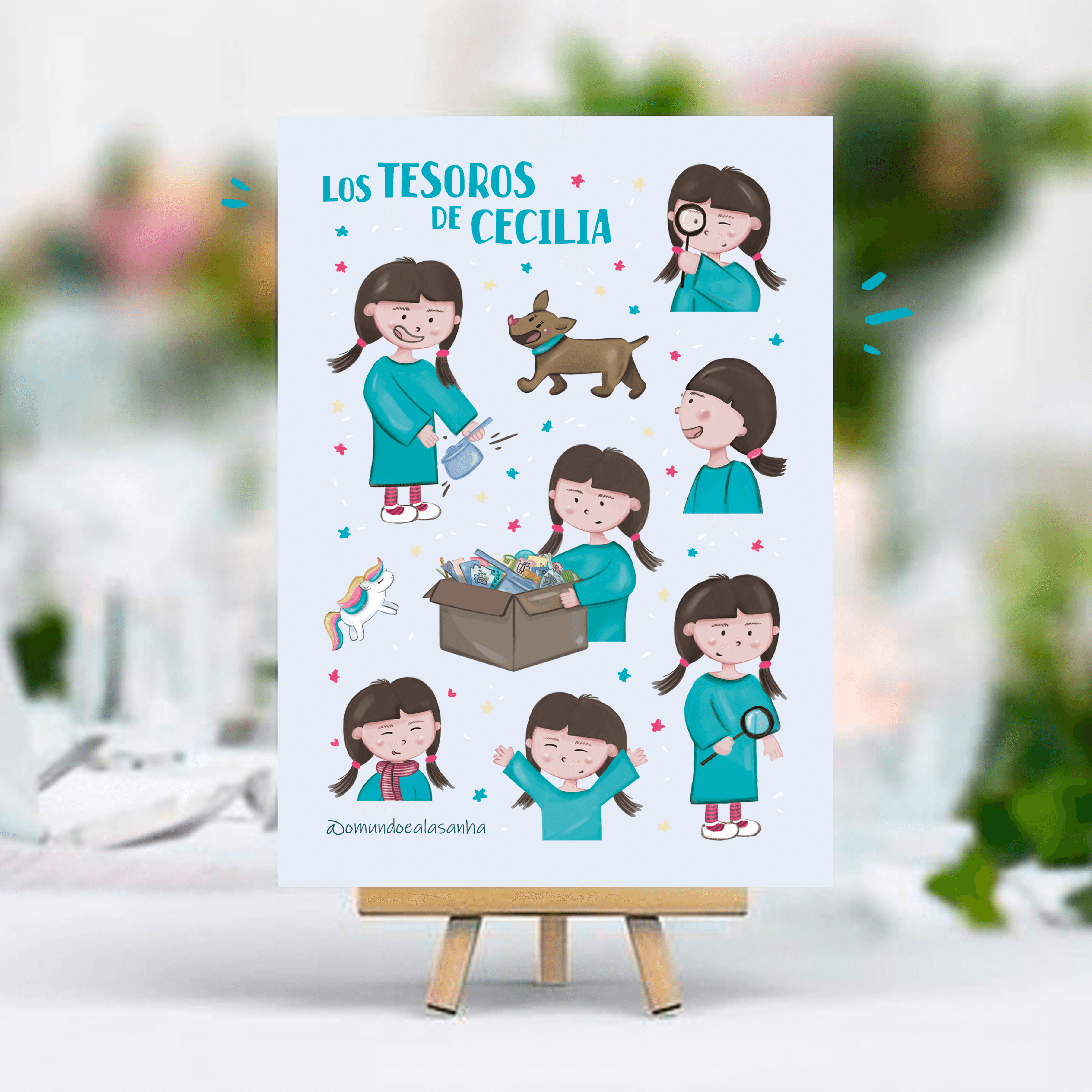 Cartela de Adesivos Cecilia