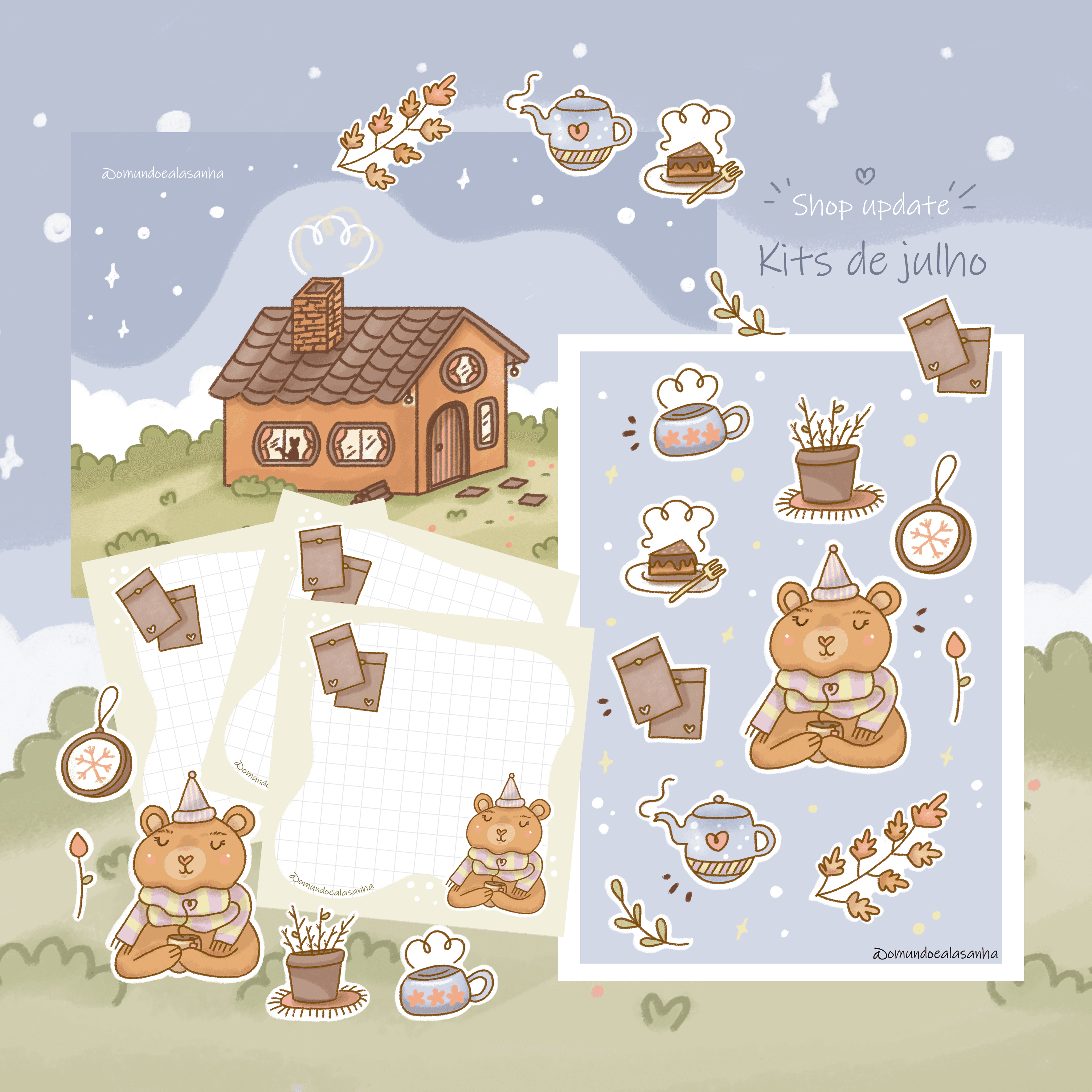 Kit de papelaria (Inverno)